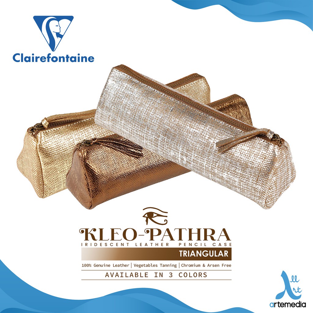 

Clairefontaine Pencil Case Leather Kleo Pathra Triangular Tempat Pensil Dompet Tas Kosmetik
