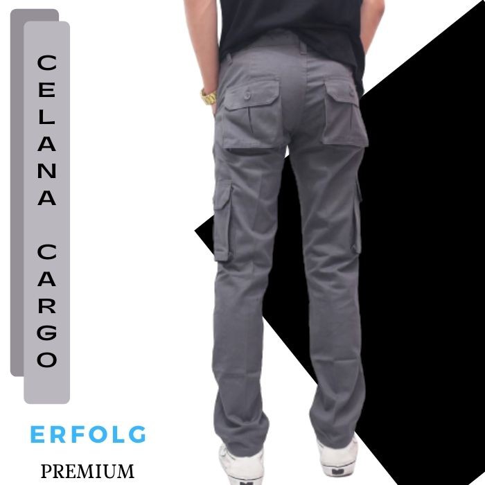 Celana Pdl Panjang Cargo Pria Abu Original Slimfit Kargo Kanvas Premium Distro Brand Lokal Bandung Taktikal Cowok Laki Calana Gunung