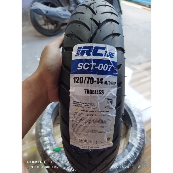 Ban IRC SCT-007 120/70-14 Tubles - Ban Belakang Honda PCX150/Ban Belakang Bawakan Honda PCX150