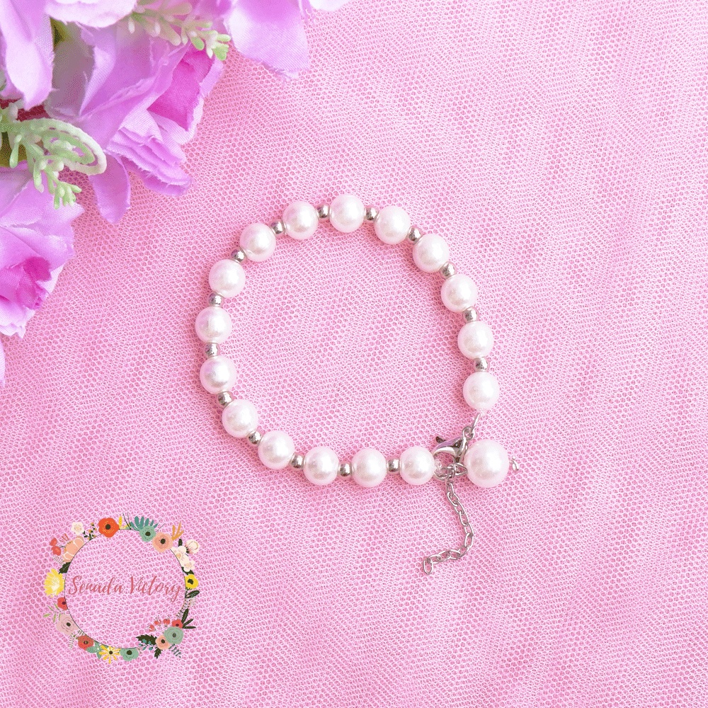 Senada Victory Gelang Pearl White Manik Gelang Tangan Aksesoris Fashion Wanita SGC14