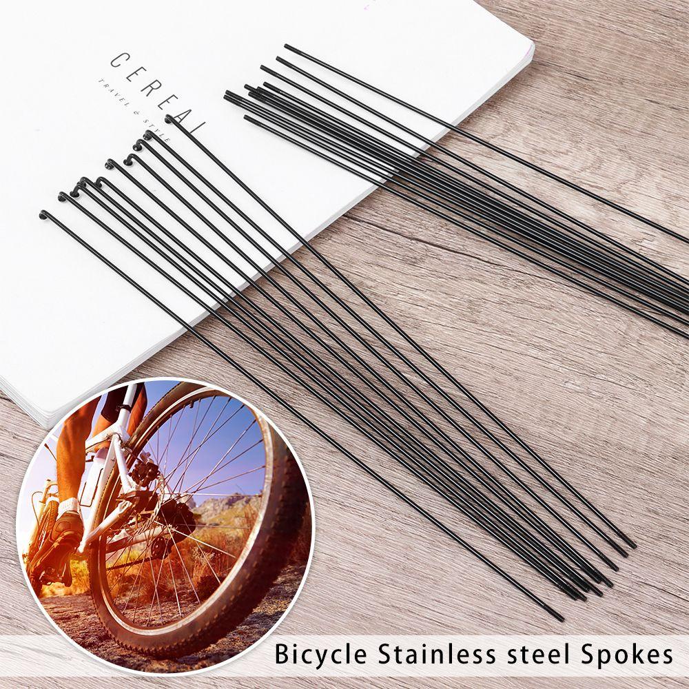 Top 10pcs Jari-Jari Sepeda Pengganti Stainless Steel Dengan Nipples Bicycles Spokes Wires