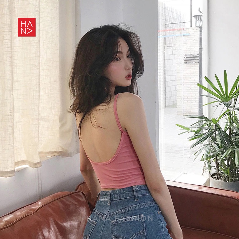 Aurora Basic Tank Top Crop S - XL Wanita - TT035-Pink