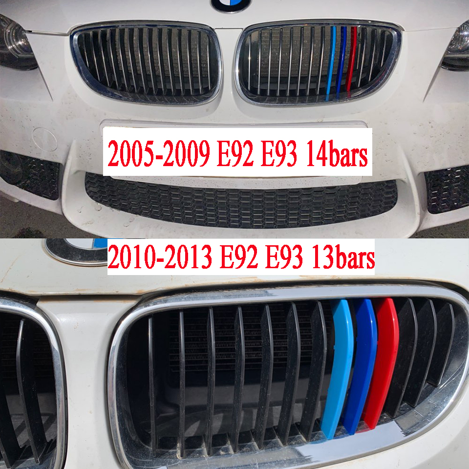 Klip Grill Gill 3 Warna untuk BMW 3 Series E36 E46 E90 E91 E92 E93 F30 F34 G20 Coupe GT Car Racing Grille Strip Trim Clip