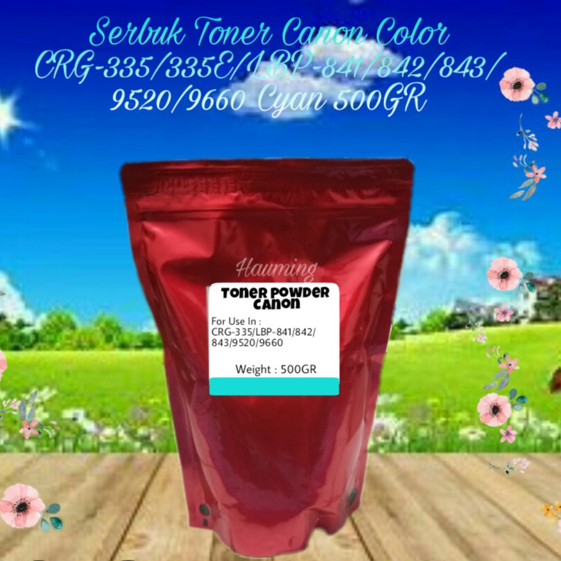 Serbuk Toner Canon CRG-335 335E LBP-841 841CDN 842 842C 843 843Ci 843CX 9520C 9660C Cyan 500gr