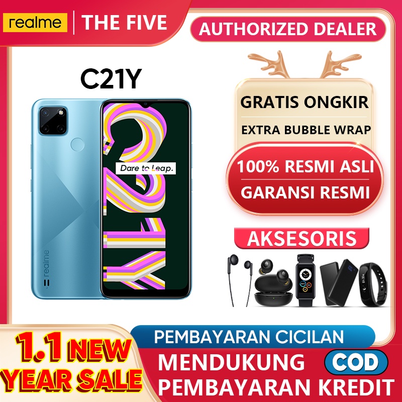 realme c21Y 4 64/HP realme C21Y 3 32GB,5000 mAh, 6.5