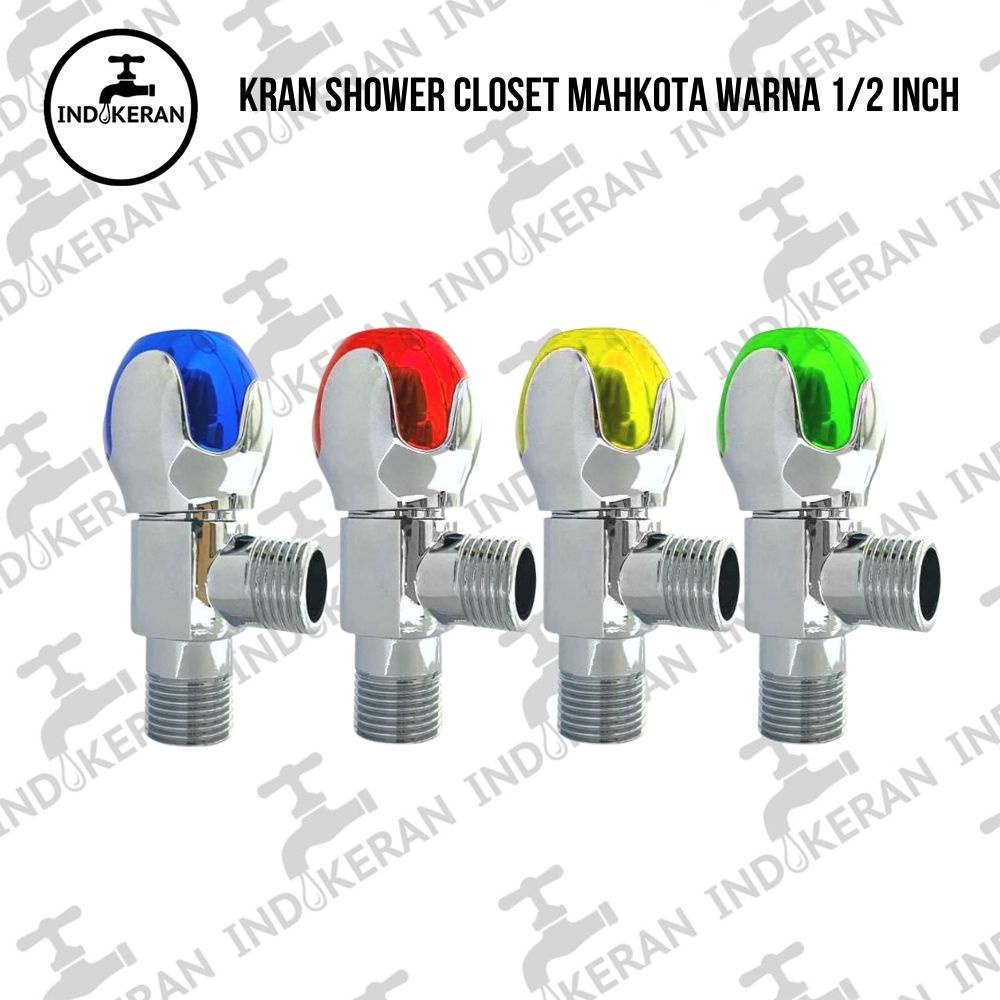 INDOKERAN - Stop Kran Shower Closet Mahkota Warna - 1/2 Inch