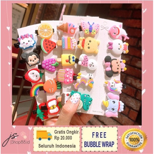 DAPAT 10 PCS/SET JEPIT RAMBUT ANAK SET KARAKTER KARTUN