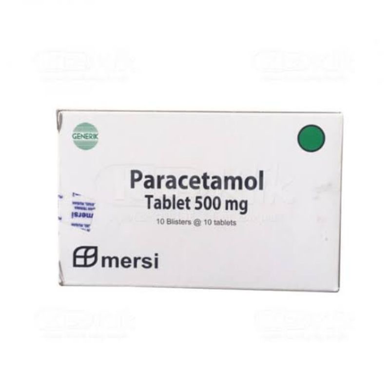 Paracetamol Mersi 500 Mg Tablet Obat Penurun Panas [Strip 10 Tablet]
