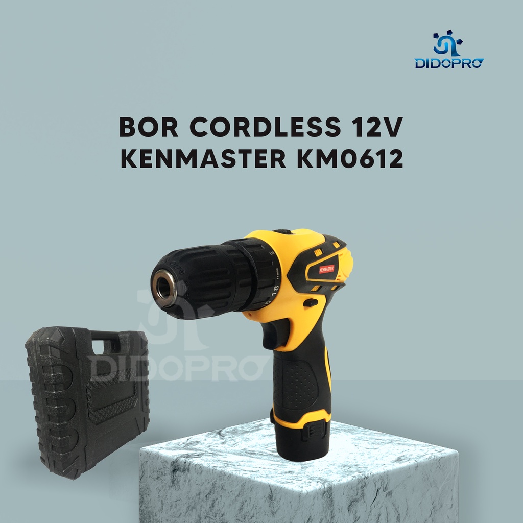 Cordless Driver Drill / Bor Charge Kenmaster 12V (Max 10mm)