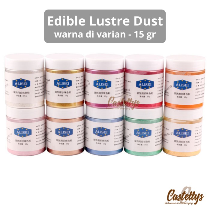 

Edible Metallic Lustre Dust Bubuk Emas Metalik Kue Food Grade 15gr Hiasan Kue Makanan