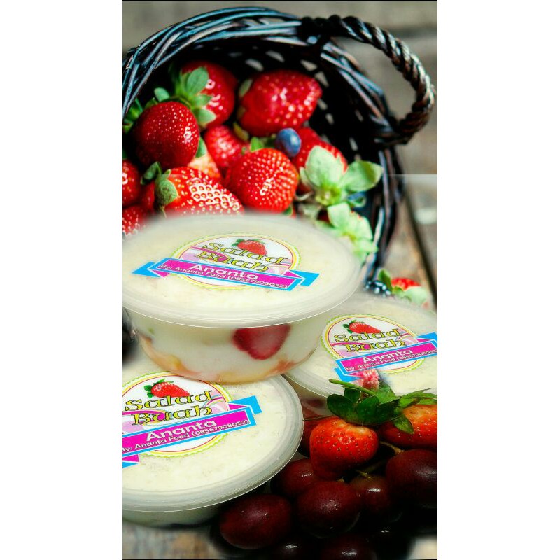 SALAD BUAH ANANTA ORIGINAL 300 ML / SALAD BUAH SEGAR / SALAD BUAH VIRAL / TERENAK / SALAD BUAH