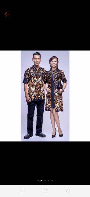 Couple Sarimbit Batik Dress Terusan Dahlia
