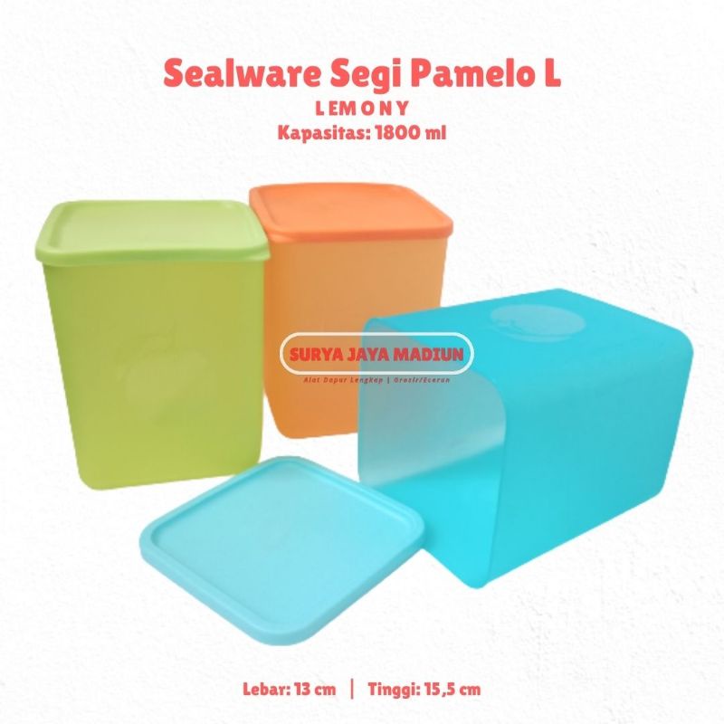 Jual Toples Segi Lemony 1800 Ml Sealware Plastik Pamelo L Shopee Indonesia