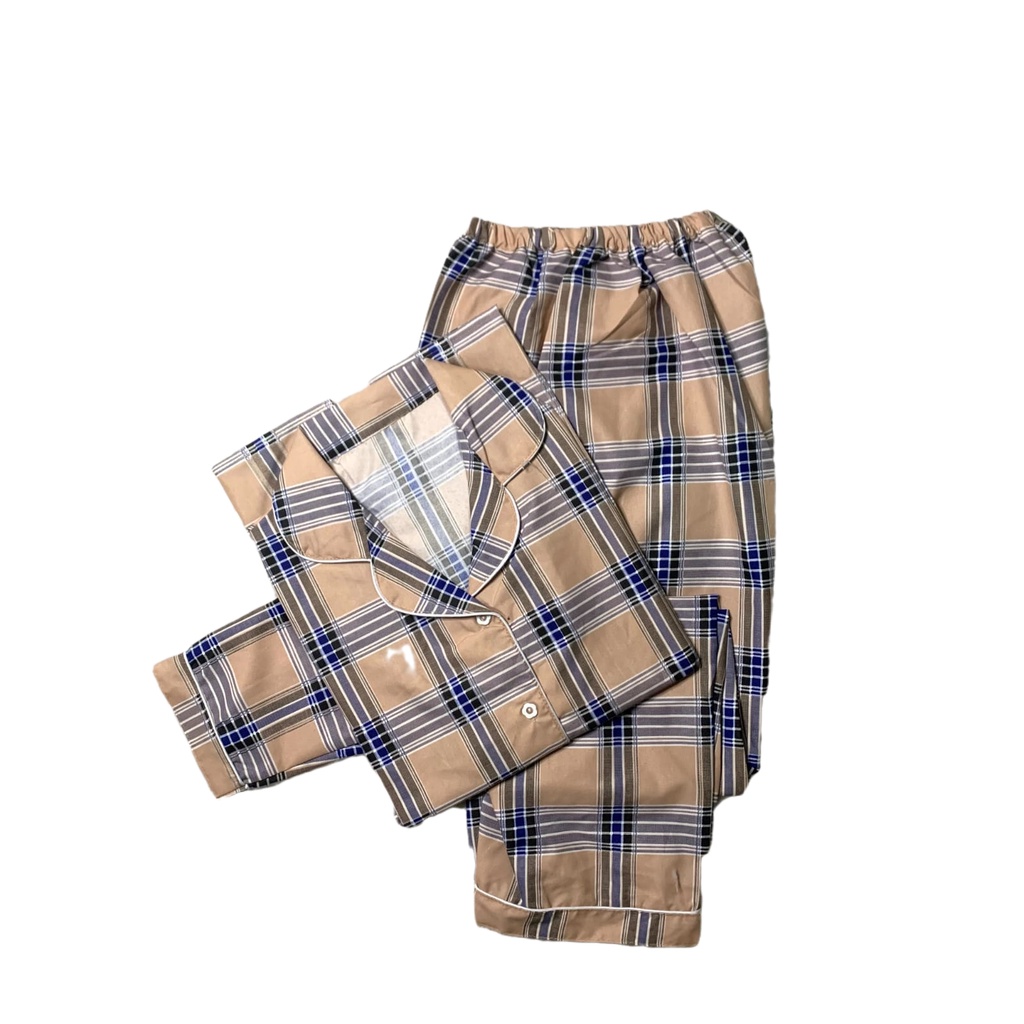 PIYAMA WANITA / BAJU TIDUR WANITA MOTIF LENGAN PANJANG MOTIF KOTAK PP-PP ORIN COKSU