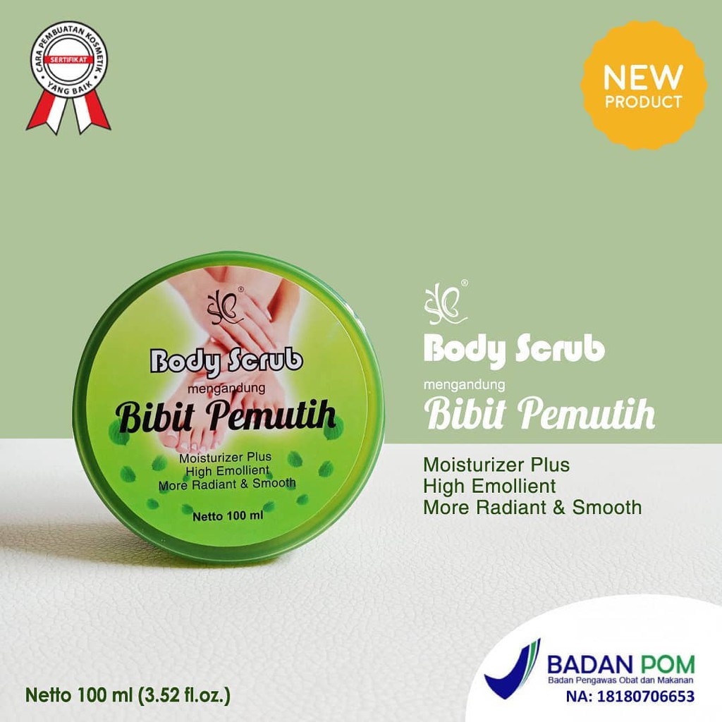 (BPOM) BODY SCRUB BIBIT PEMUTIH BY SYB