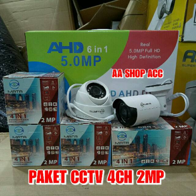 Paket Cctv 4Chanel Kamera Cctv 2MP Full HD 1080P Hardisk 1tera