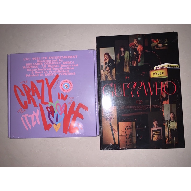 READY STOCK ALBUM SEALED ITZY CRAZY IN LOVE CIL GUESS WHO DAY ITZY LOCO POB BENEFIT