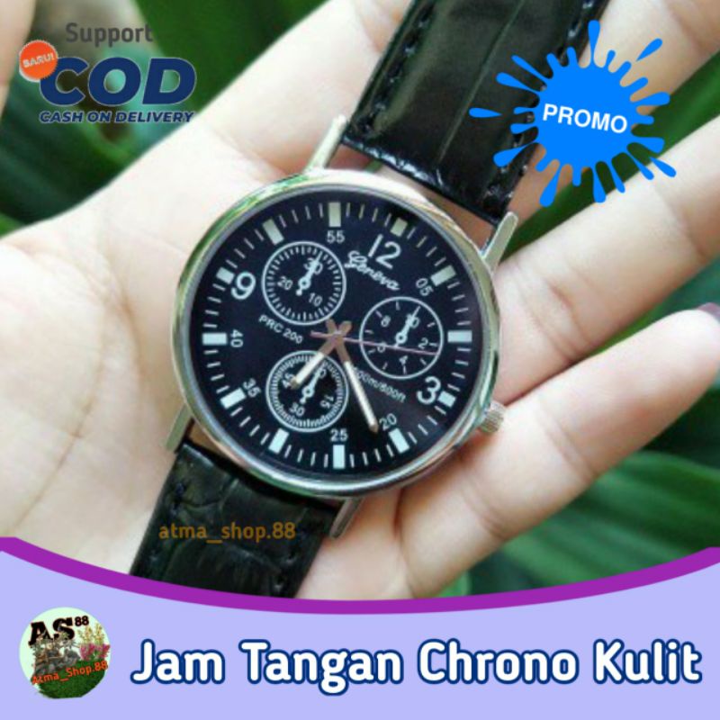 Jam Tangan Pria Analog bukan Led Digital Sport Cowok Wanita Strap Kulit Keren Korea Kekinian Terlaris Promo Murah bisa Cod Belum Anti Air