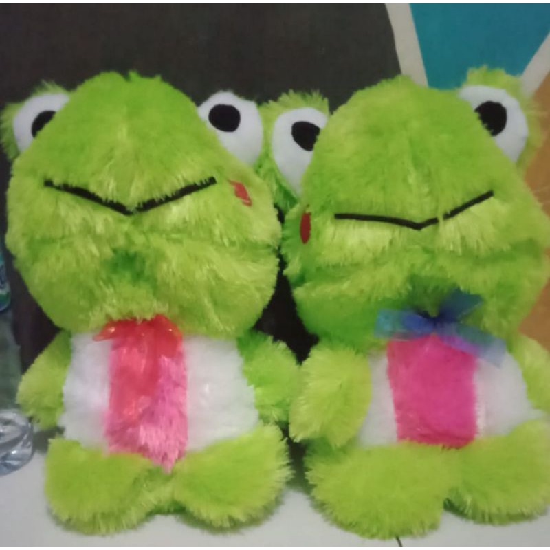 Boneka Keroppi/Boneka Katak Laspur Lembut Ukuran 40Cm Mainan Anak Murah