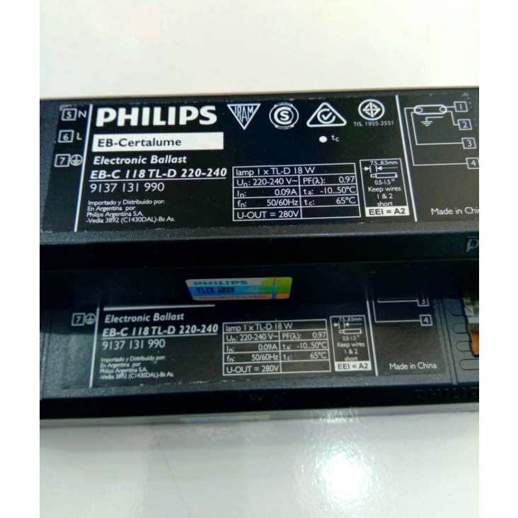 TRAFO PHILIPS EB-C 18W - ELECTRONIC BALLAST PHILIPS