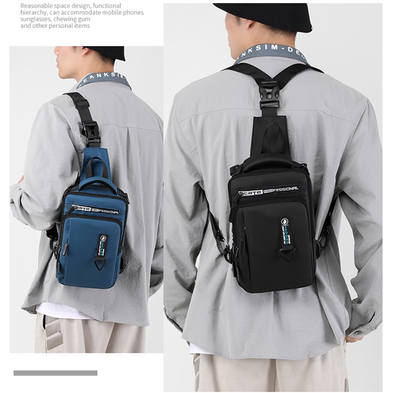 Uphike Selempang Pria Waist Bag Sling Bag Pria Casual TS716