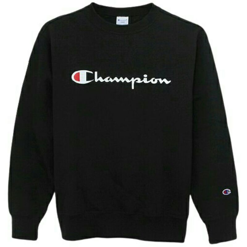 Crewneck Champions script bordir - 100% original
