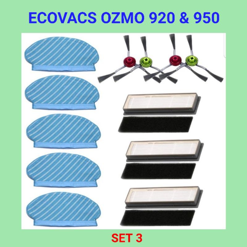 Ecovacs Ozmo 920 950 Accessories mop cloth filter brush set