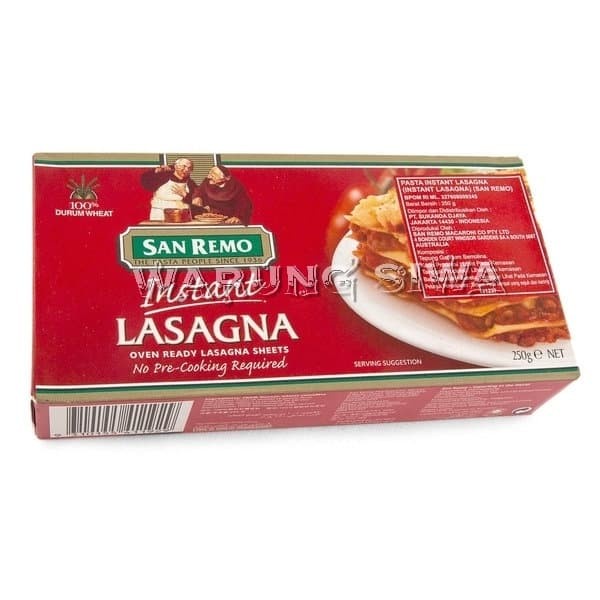 

san remo pasta lasagna siap saji 250 gram