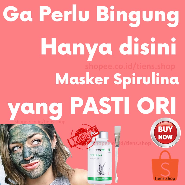 Masker Wajah Spirulina Masker Spirulina Tiens Asli Masker Jerawat Masker Ecer Kapsul Spirulina Ori