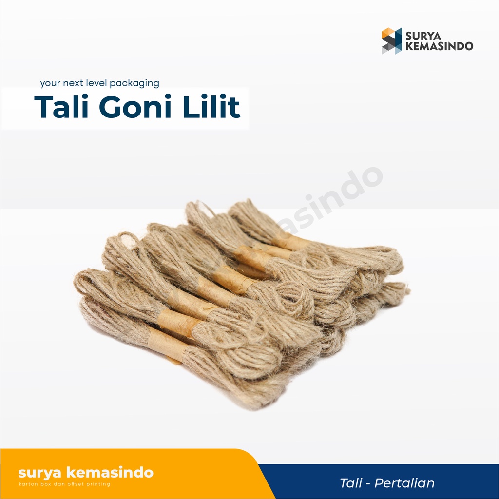 

Tali Goni Lilit 3 PLY (+- 4,5 meter) tali/goni/taligoni/hampers/kado