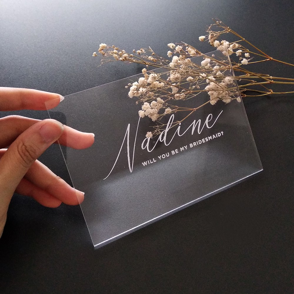 

Bridesmaid Card Acrylic | Kartu Bridesmaid Akrilik