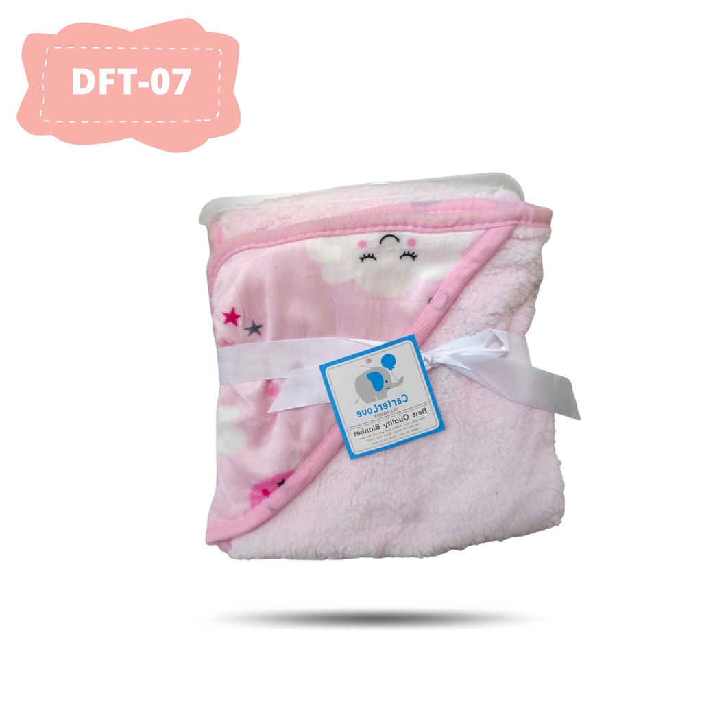 Selimut Topi Bayi Lembut Double Fleece Perlengkapan Bayi Baru Lahir Newborn