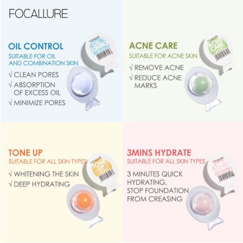 FOCALLURE  Mask Masker Wajah oles minutes hydrating can stop foundation from