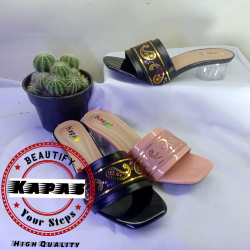 Sandal Hak Kaca Jelly Kokop Ks061