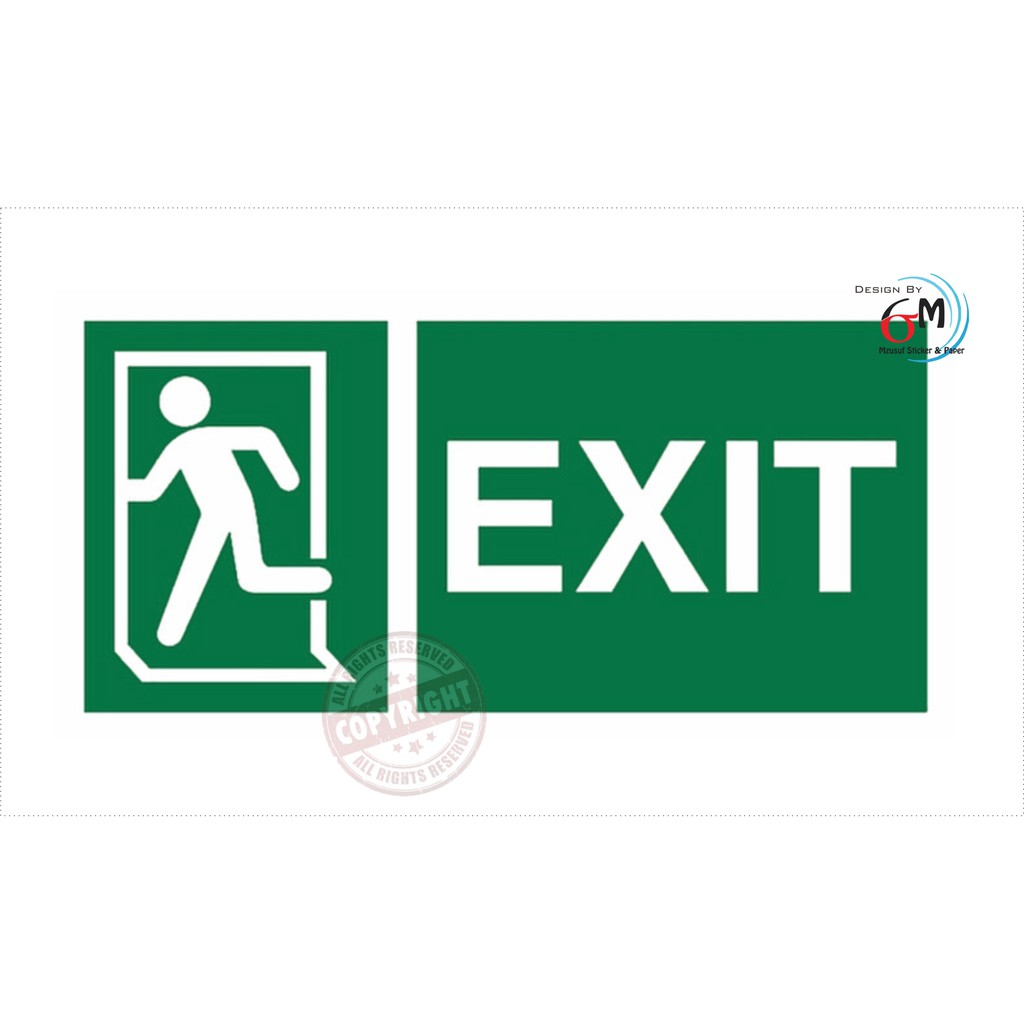 

Stiker EXIT petunjuk Keluar