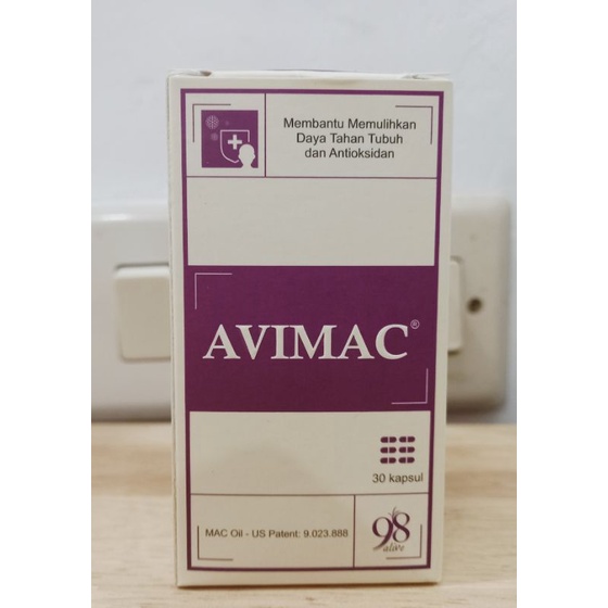 AVIMAC 98alive/ ECER ISI 10 KAPSUL/Suplemen memulihkan daya tahan tubuh & antioksidan 100% original