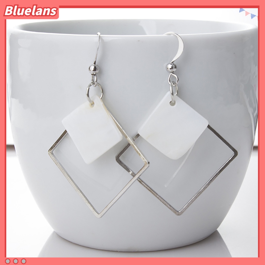 Bluelans 1 Pair Ear Dangle Shell Pendant Comfortable Elegant Shell Pendant Fashion Earrings