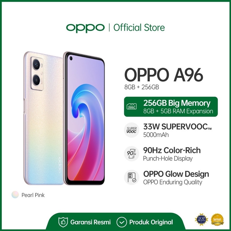 OPPO A96 8GB/256GB [5000mAh, 33W SuperVOOC, Qualcomm  Snapdragon 680]