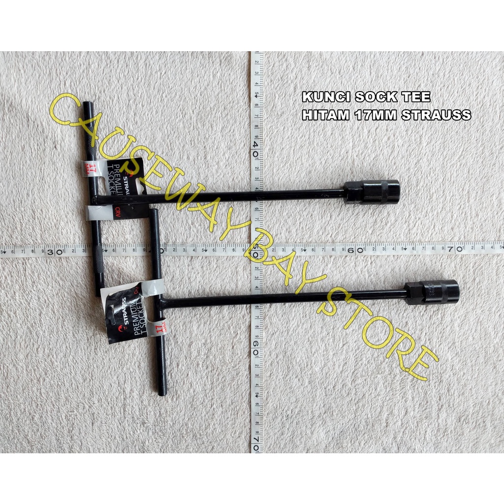 KUNCI SOCK TEE HITAM 17MM STRAUSS