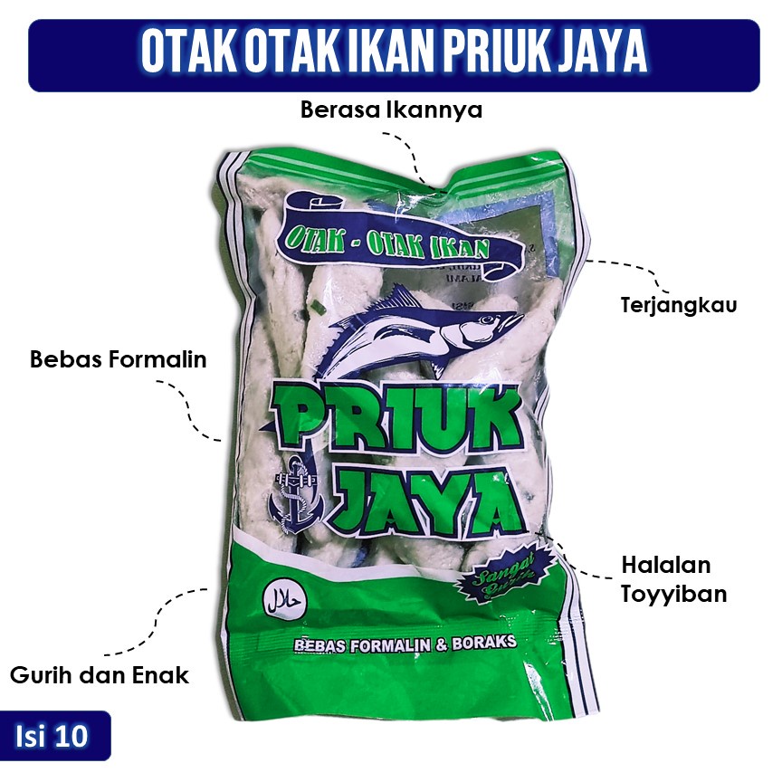 FROZEN FOOD OTAK OTAK IKAN PRIUK JAYA BEBAS FORMALIN DAN BORAKS SIAP SAJI ISI 10Pcs