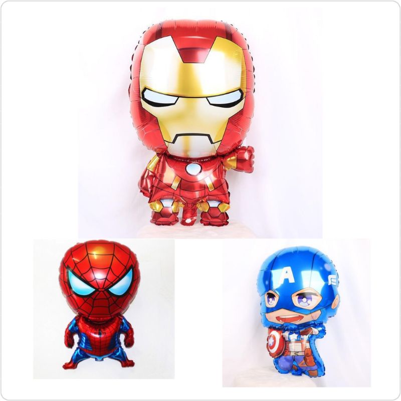 BALON FOIL KARAKTER JUMBO SPIDERMAN/ BABY CAPTAIN AMERIKA/ IRON MAN/HULK