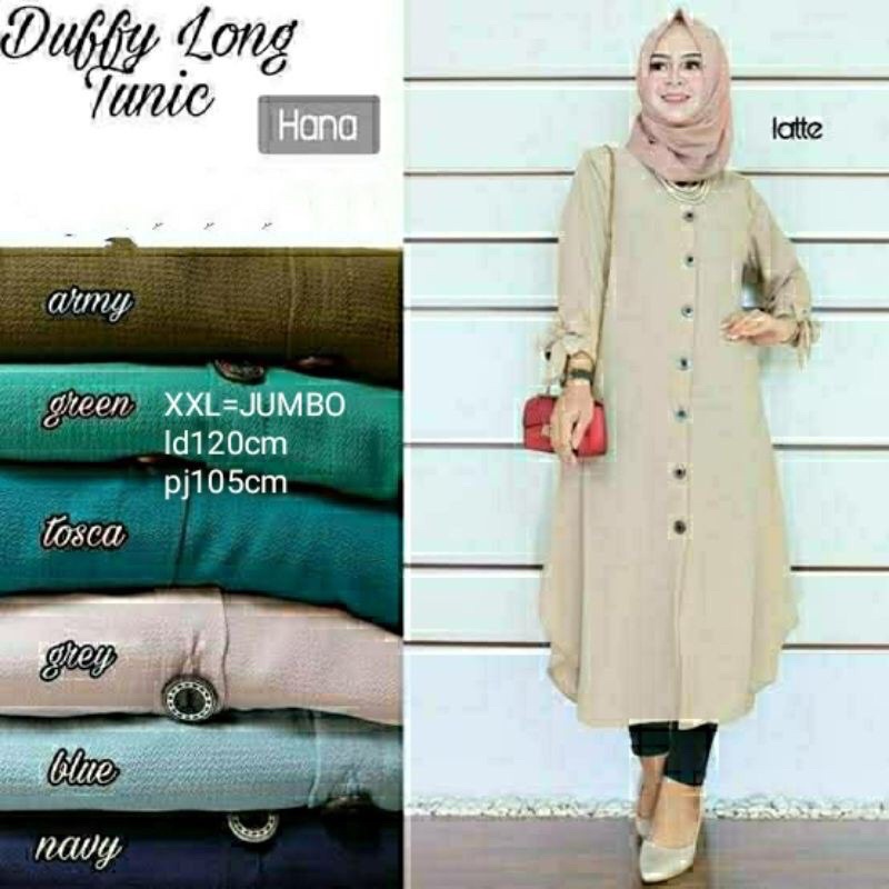 DUFFY LONG TUNIK/TUNIK WANITA/ATASAN WANITA