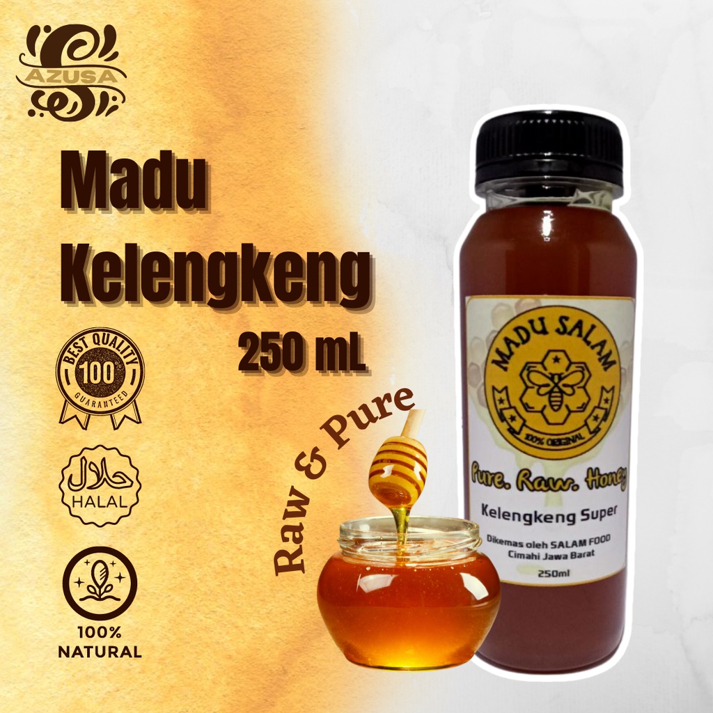 

Madu Kelengkeng 250 mL/ Madu Murni Original 100%/ Madu Lebah Melifera/ Madu Asli Alami/ Natural Alami/ Raw & Pure Honey/ Madu Mentah Asli/ Super Food/ Immune Booster