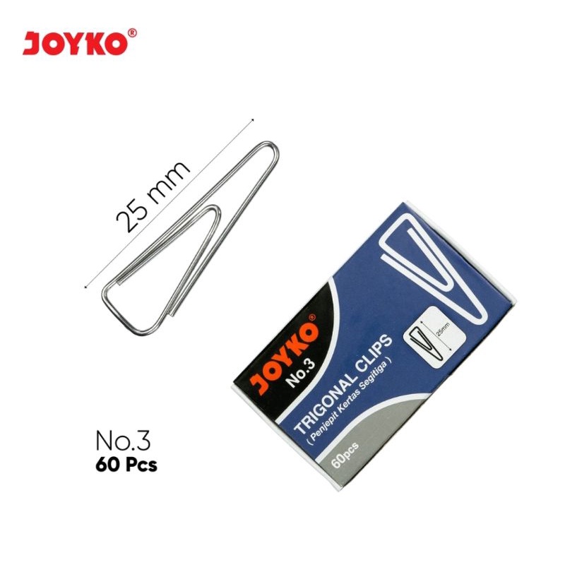 trigonal paper clip joyko no 3 klip kertas no 3 joyko penjepit kertas joyko no 3