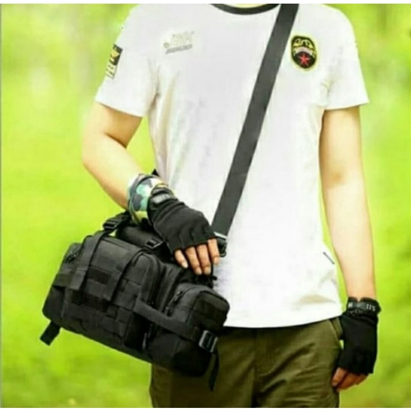 tas slempang tas warior tactical army model terbaru