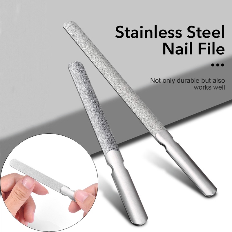 Alat Kikir Kuku 3 Ukuran Bahan Stainless Steel Multifungsi Untuk Manicure