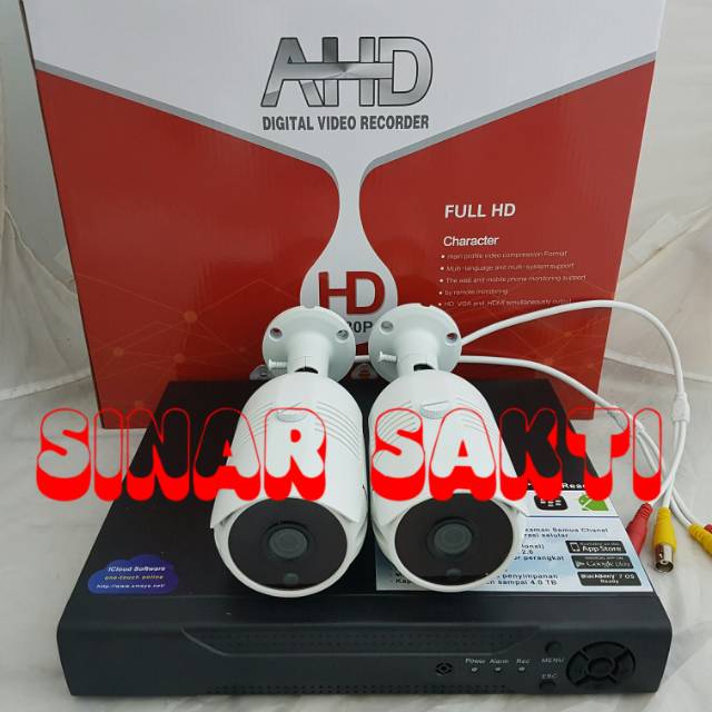 PAKET CCTV 4CH 2 CAMERA 4MP 1080P FULL HD ( KOMPLIT TGGL PASANG )