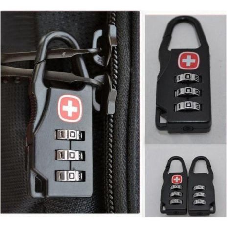 GEMBOK KUNCI KOPER padlock travel swiss army tas ransel lock kode