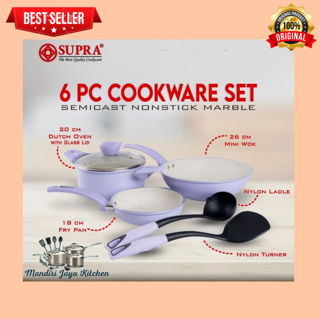 Panci Supra 6pcs SEMICAST MARBLE / NEW Panci Supra 6pcs