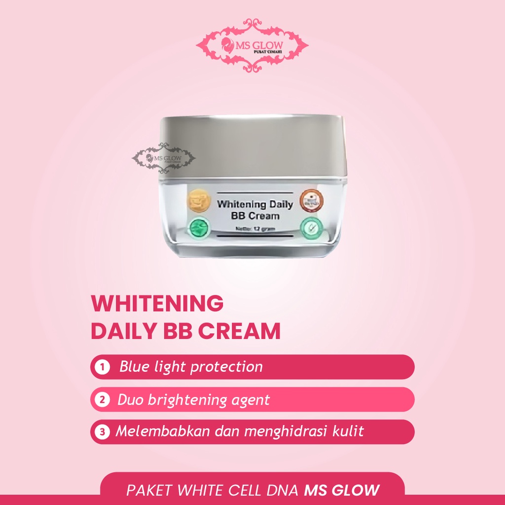 Ms Glow White Cell Dna Paket Skincare Perawatan Kulit Kusam Dan Pencerah Wajah By Msglowpusatcimahi-3